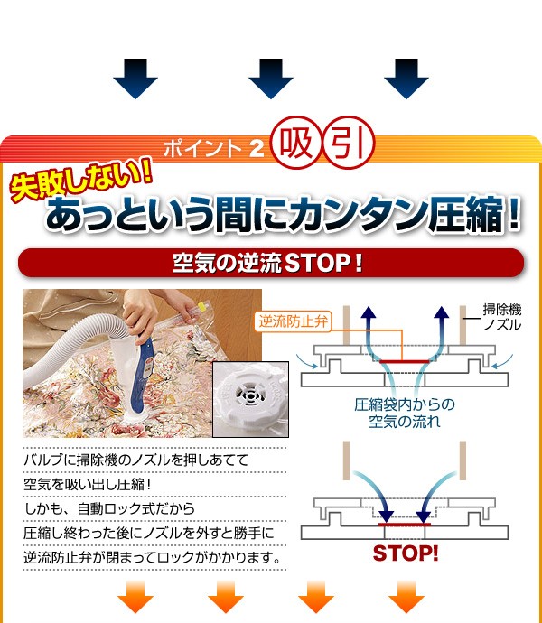 日本製自動ロック式布団圧縮袋計12枚セットの商品説明