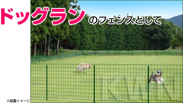 簡単金網フェンス ドッグランのフェンスとして
