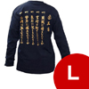 Tシャツ 戦艦大和 五省(長袖・紺)Lサイズ