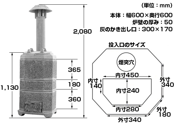 山水籠 SR205型 サイズ