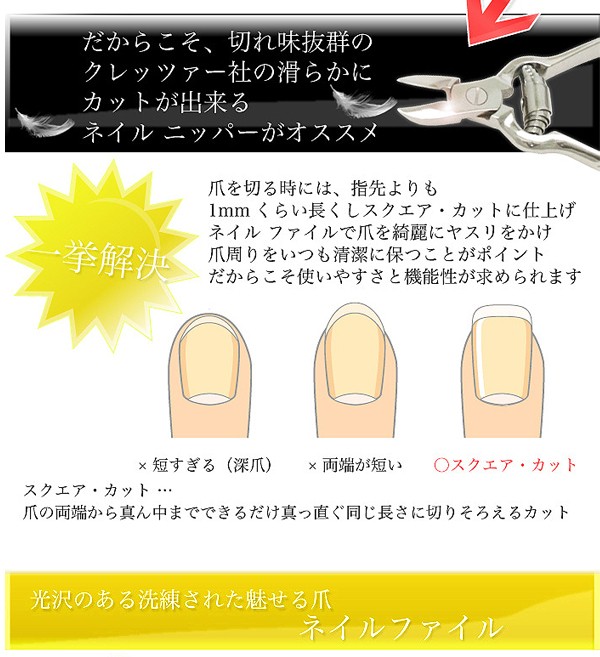 ゾーリンゲン クレッツァー社 ネイルニッパー&爪磨きセットの商品説明