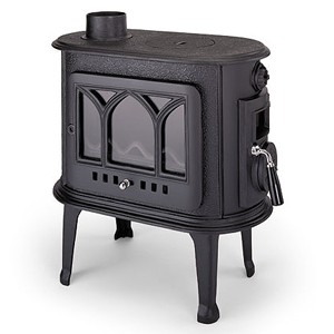 薪ストーブ　新品未使用品 薪ストーブ」気軽に置けるシンプルなデザインの省スペースタイプ♪暖房