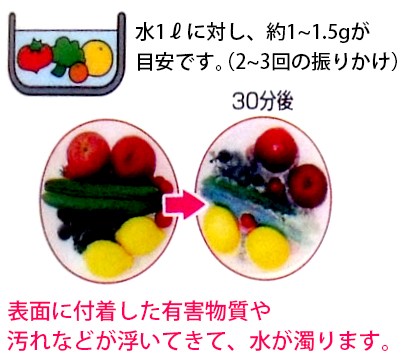 除菌洗浄剤 ホタテの力 海の野菜・果物洗い 90gの商品説明