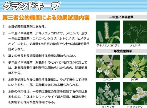 雑草抑制剤 グランドキープ 750gの商品説明