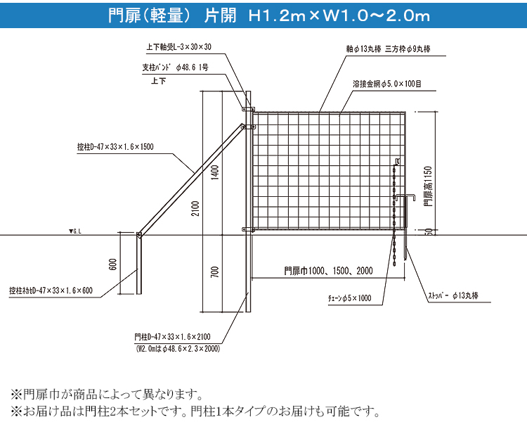 66%OFF!】 あっと解消  店 門扉 両開き H180×W300 金網フェンス ゲート