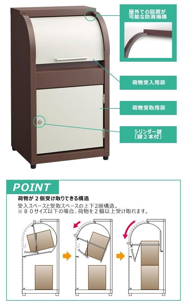 屋内・屋外対応 宅配ボックスの商品説明