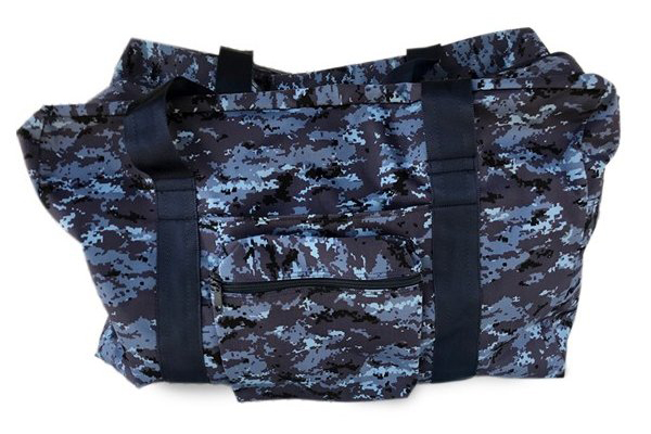 【18％OFF】 衣納型ボストンバッグ 海上自衛隊デジタル青迷彩柄」収納力 個人装備
