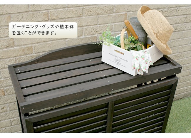 木製 逆ルーバー室外機カバー 天板について