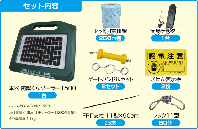 独特の上品 特得展示会 店電気柵 防獣くんソーラー5000 本体のみ No103