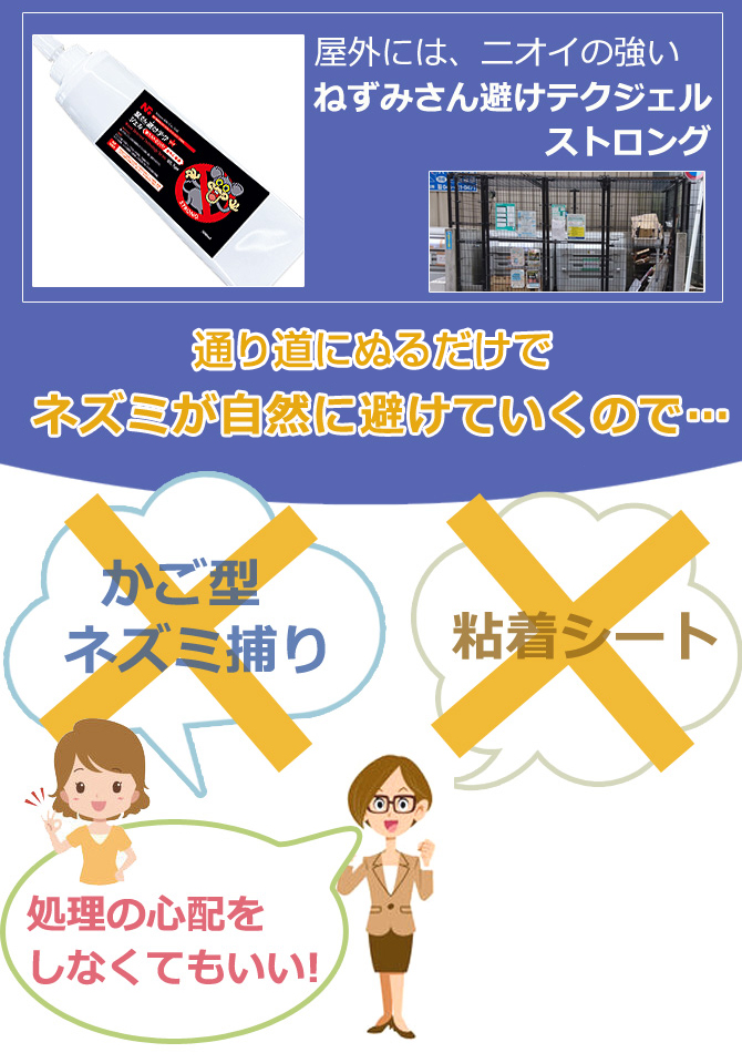 通り道に塗るだけでネズミが避けていく