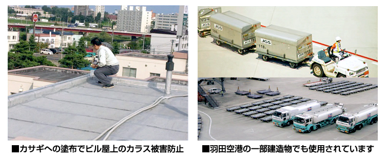 �r���̉���ɓh���ăJ���X�΍�A�H�c��`�̈ꕔ�ł��g�p����Ă��܂�