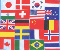 テトロン製万国旗(２０ヶ国一連)